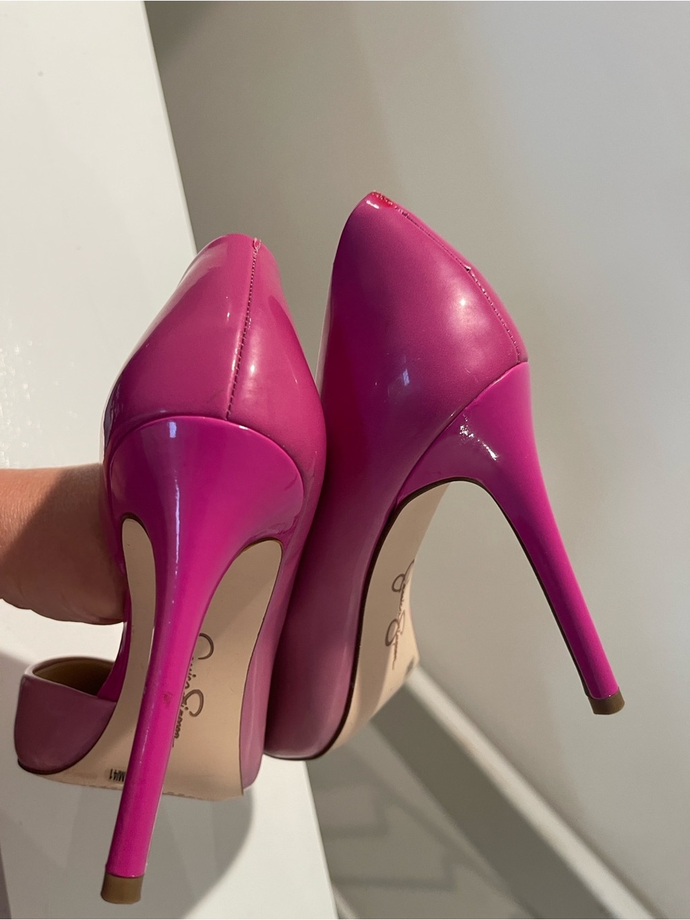Jessica Simpson Pink Ombre Patent Pumps Heels Size 9.5 Barbiecore Y2K - Picture 8 of 12